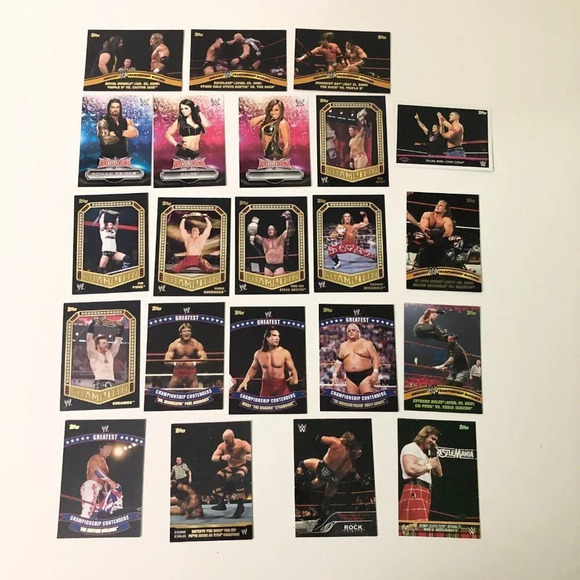 2014 WWE  Topps Lot of 22 Wrestling Cards Championship Contenders Wrestlemania - Picture 6 of 16